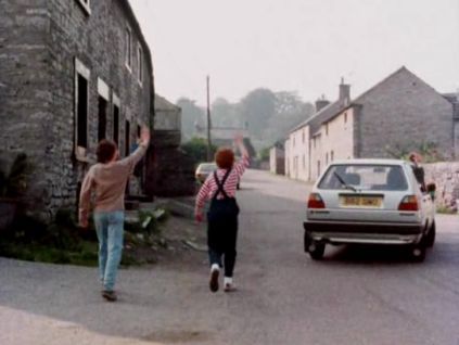 Main Road, Taddington, Derbyshire. The east end of the village. Circa 1985