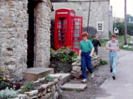 Main Road, Taddington, Derbyshire. The east end of the village. Circa 1985