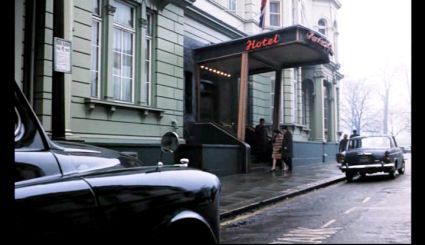 De Vere Gardens W8 outside the former K Palace Hotel looking towards Kensington Gardens Circa 1970