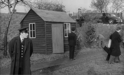 The Mostyn Road entrance to Mostyn Gardens adjacent to Martin Way, London SW19. Circa 1960