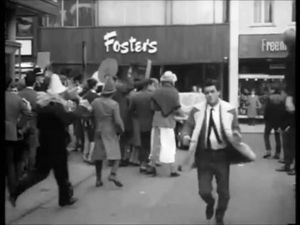 Facing High Street from St. Benedict's Square, Lincoln Circa 1962